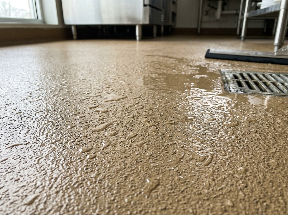 Anti-slip textured epoxy floor