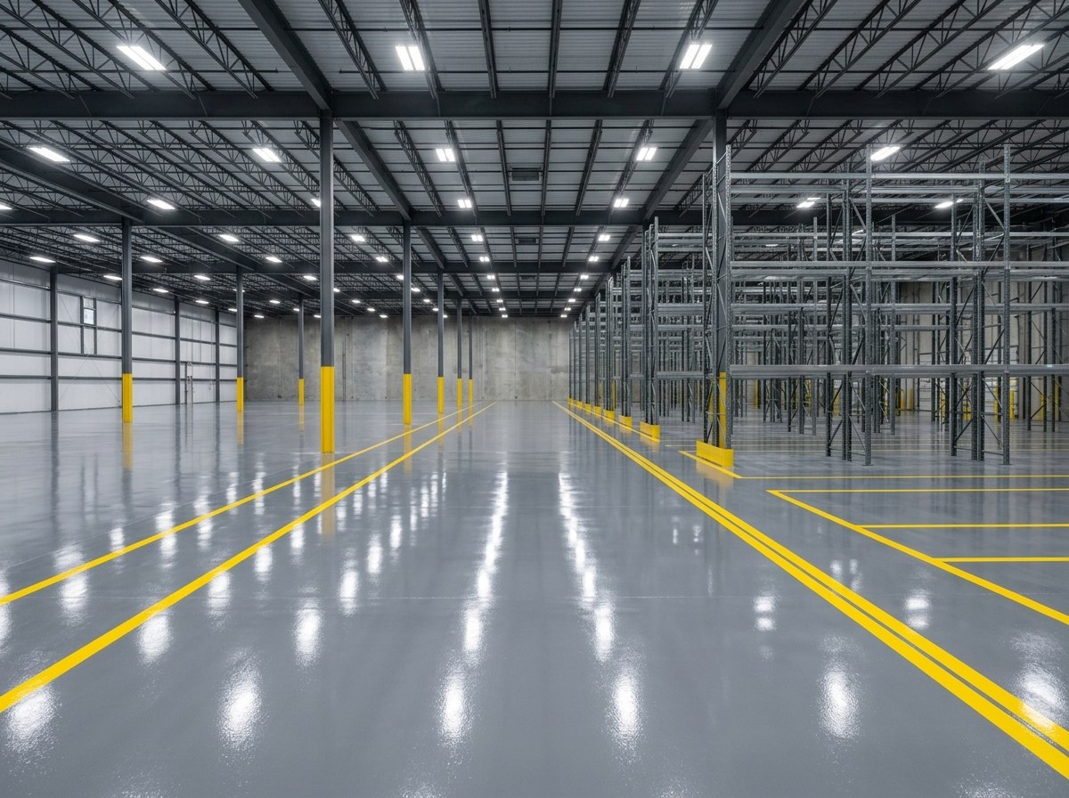 Solid industrial epoxy floor coating